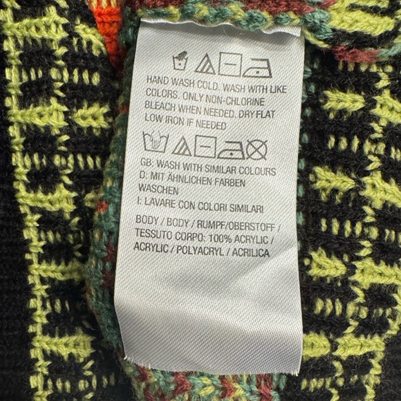 NWT Attitudes by Renee Global Illusions Fair Isle Sweater Chartreuse Women’s 1X - Picture 7 of 8